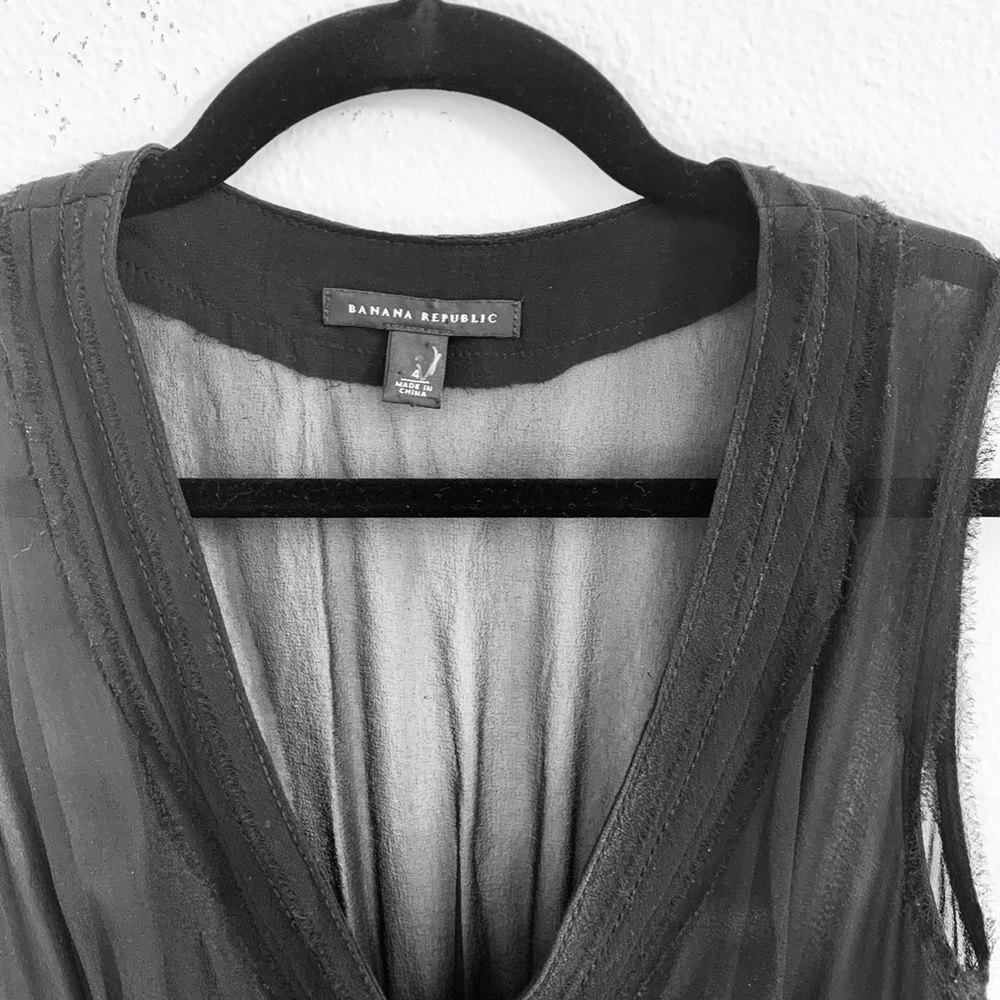 Black LBD Banana Republic Silk dress - Picture 3 of 8